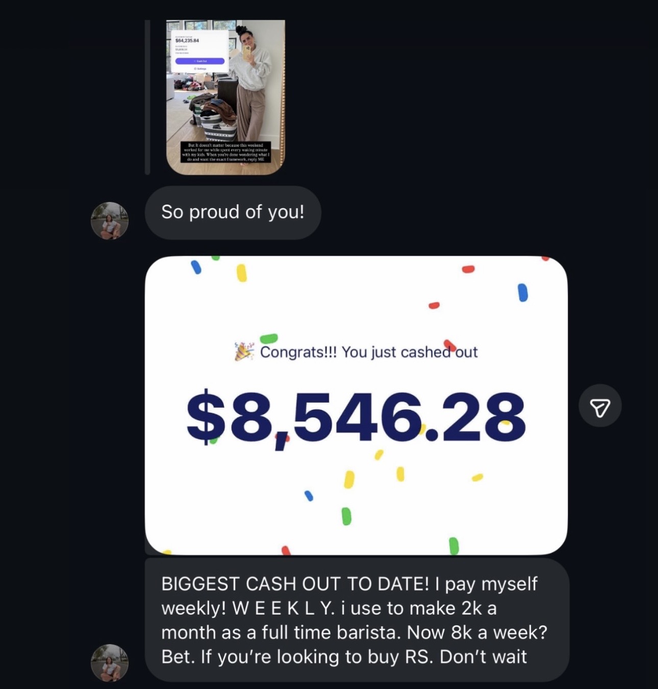 real student result screenshot