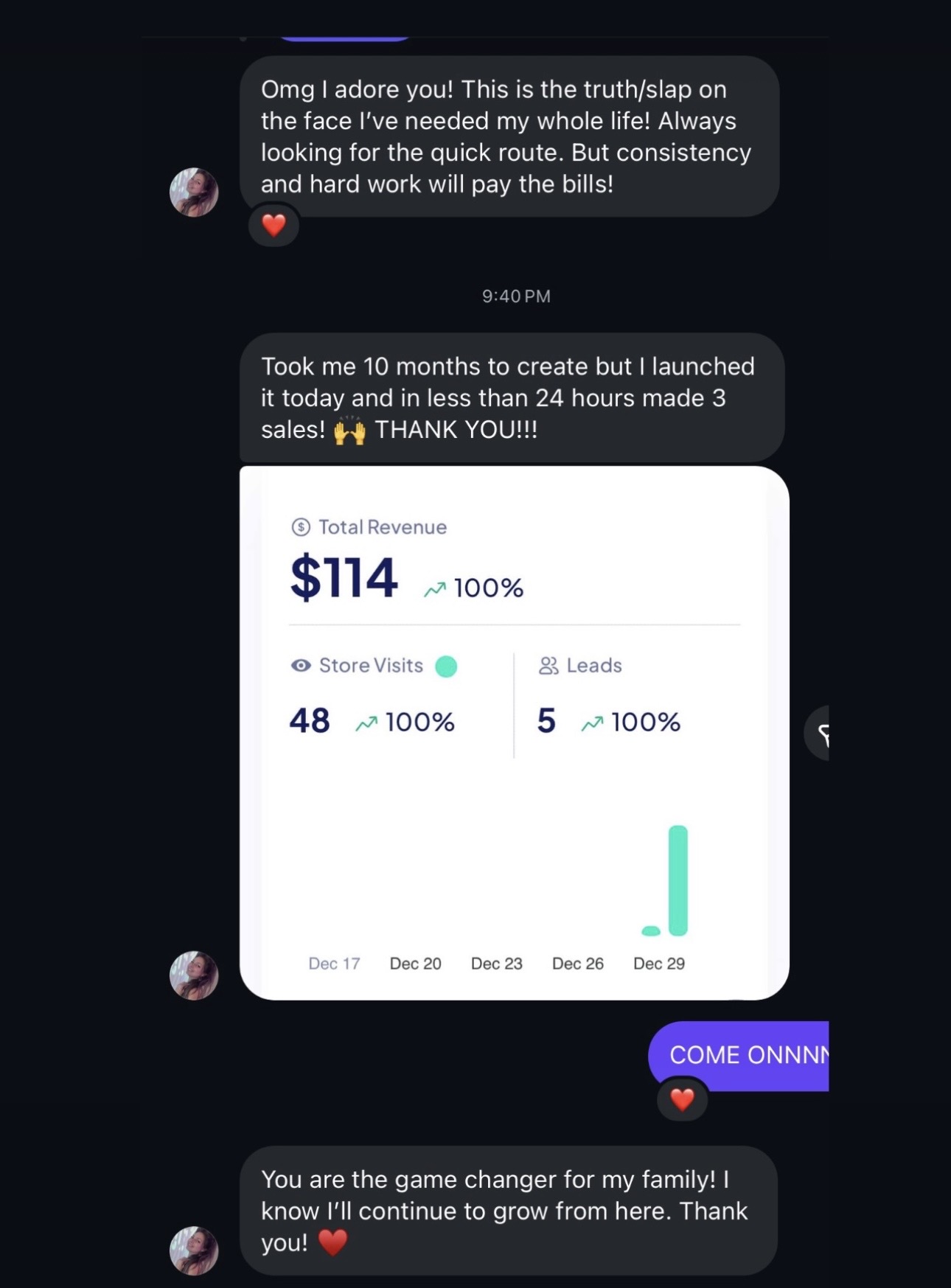 real student result screenshot
